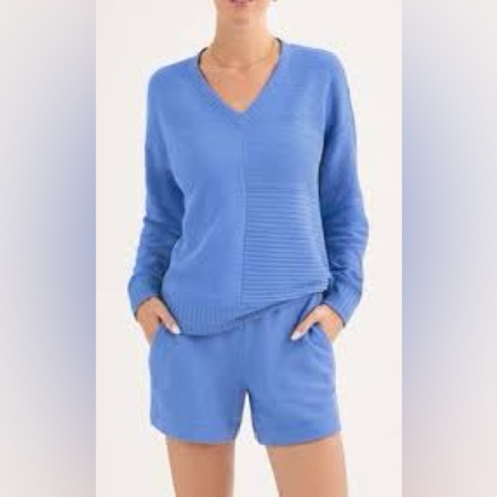 CAbi Periwinkle Blue Skipper Sweatshirt Size XS